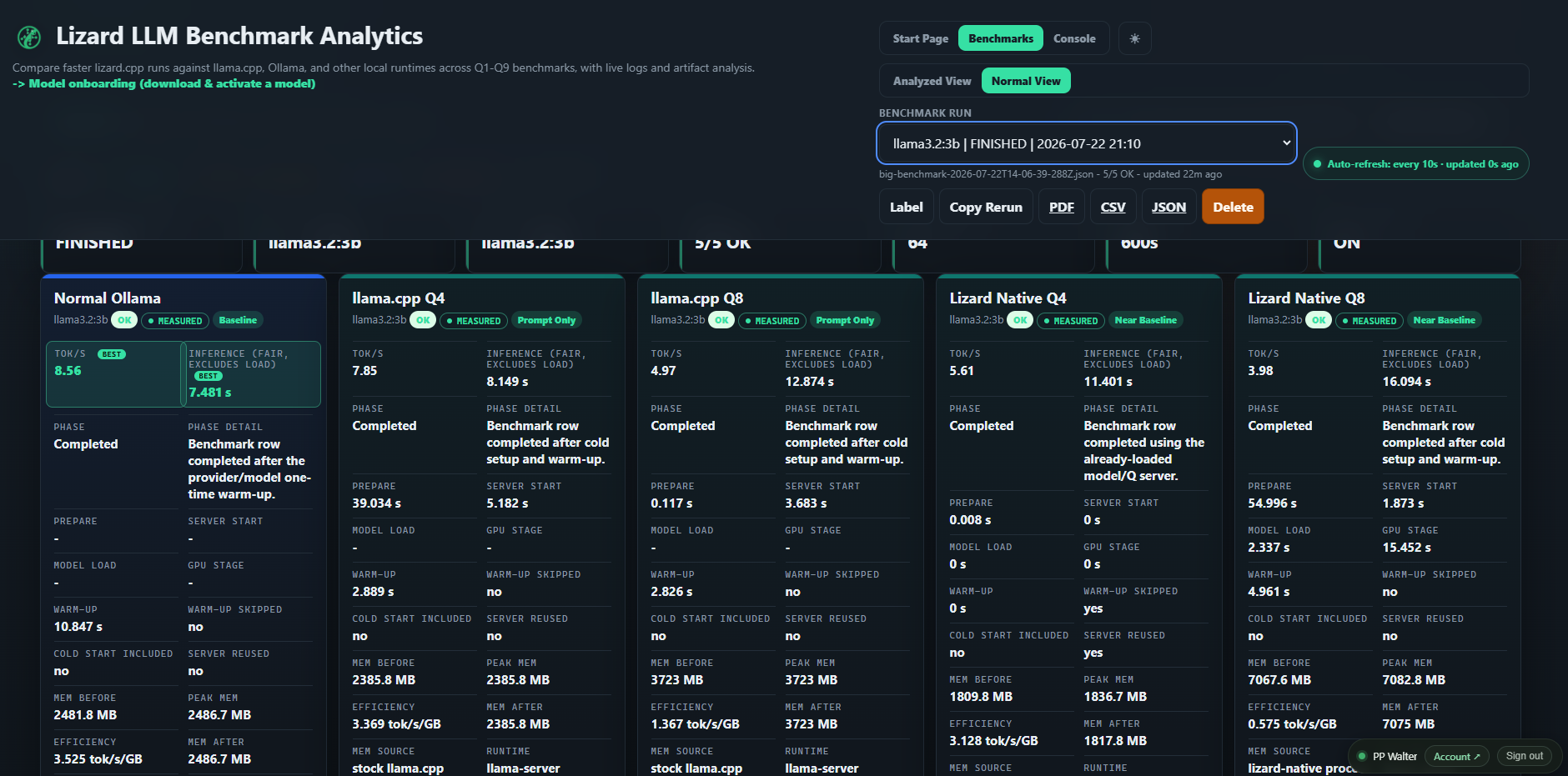 Raw provider metrics — lizard-llm.qendryx.com